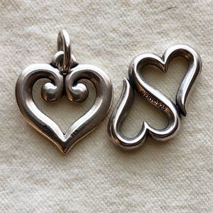 Two James Avery Heart Pendants
